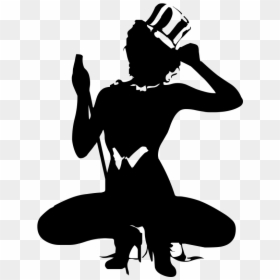Silhouette Female Woman - Силуэт Сексуальной Девушки Пнг, HD Png Download - pin up silhouette png