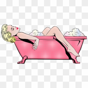 Marilyn Monroe, Bath, Pin Up Girl, Retro Girl, Woman - Marilyn Monroe Dibujo Pin, HD Png Download - pin up silhouette png