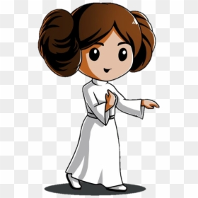 Dibujos De Star Wars Kawaii Leia Clipart , Png Download - Star Wars Cartoon Princess Leia, Transparent Png - star wars silhouette png