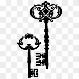 Housewarming Party Wedding Invitation Skeleton Key - Couture Concepts, HD Png Download - key silhouette png