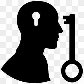 Imagination, Brain, Key, Head, Solutions, Idea - Gambar Otak Berpikir Hitam Putih, HD Png Download - key silhouette png