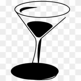 Transparent Martini Glass Silhouette Png - Portable Network Graphics, Png Download - wine glass silhouette png