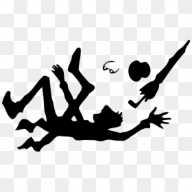 Man Falling Silhouette Png, Transparent Png - silhouette of person png