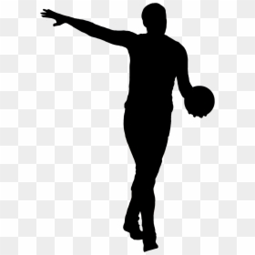 Silhouette, HD Png Download - volleyball silhouette png