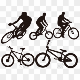 Cyclist Vector Silhouette Png, Transparent Png - bicycle silhouette png