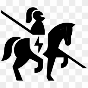 Knight - Knight On Horse Icon, HD Png Download - knight silhouette png