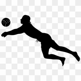 Volleyball Player Clipart, HD Png Download - volleyball silhouette png