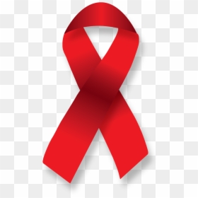Cancer Clipart Red Ribbon - Hiv Red Ribbon Vector, HD Png Download - tie vector png