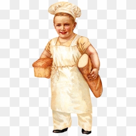 Bread Baker Baking Boy Image Vintage Illustration Clipart - Vintage Bread Clipart, HD Png Download - baking clipart png