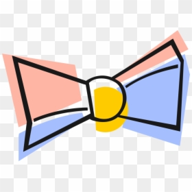 Vector Illustration Of Bow Tie Necktie Clothing Apparel, HD Png Download - tie vector png