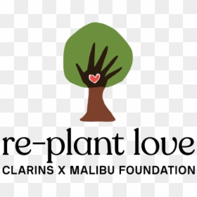 Replant Love Clarins X Malibu Foundation Logo - Illustration, HD Png Download - liam hemsworth png