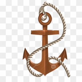 Anchor Clip Rope - Anchor With Rope Png, Transparent Png - cute anchor png