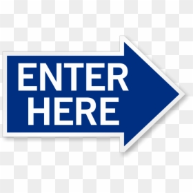 Enter Here Signs, HD Png Download - cut here png