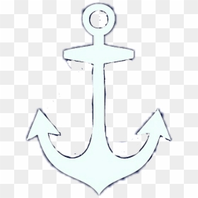 #cute #anchor - Blue Background White Anchor, HD Png Download - cute anchor png