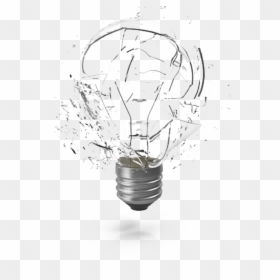 Transparent Shattered Png - Broken Lamp Transparent, Png Download - light bulbs png