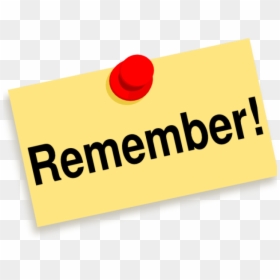 Remember Clipart Dates - Things To Remember Icon, HD Png Download - blank post it note png