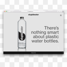 Stupidwater Microsite - Glass Bottle, HD Png Download - stupid face png