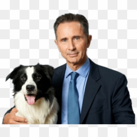 Thierry Lhermitte With Dog - Border Collie, HD Png Download - border collie png