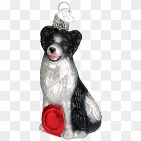 Border Collie Glass Xmas Ornament, HD Png Download - border collie png