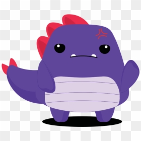 Lazy Dragon - Cartoon, HD Png Download - purple dragon png