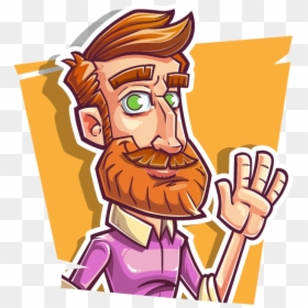 Paper Cut Out Character, HD Png Download - beard vector png