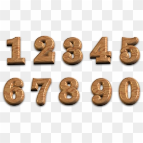 3d Polished Wooden Numbers With Transparent Backgr - Numbers Transparent Background Png, Png Download - 3d number 1 png