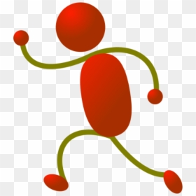 Red Stick Figure Running Clipart , Png Download - Color Stick Man Clipart, Transparent Png - running clipart png