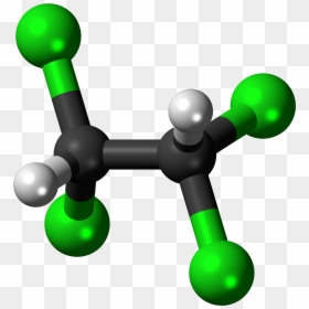 1,1,2,2 Tetrachloroethane 3d Balls - Tetrabromoethane Model, HD Png Download - 3d number 1 png