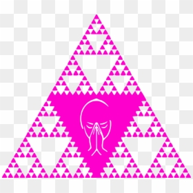 Serpinski Triangle - Sierpinski Triangle Coloring Worksheet, HD Png Download - pink triangle png
