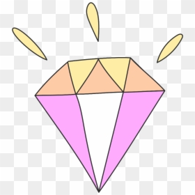 Transparent Jewel Clipart - Cute Diamond Png, Png Download - pink triangle png