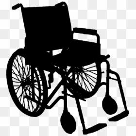Wheelchair,clip And White,line Art,style - Wheelchair Silhouette, HD Png Download - wheelchair person png