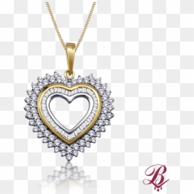 Diamond Heart Cluster Pendant - Locket, HD Png Download - heart cluster png