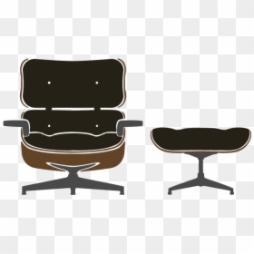 670 Lounge Chair - Eames Lounge Chair Top View, HD Png Download - lounge chair png