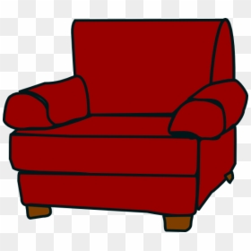 Crimson Red Armchair Clip - Armchair Clipart, HD Png Download - lounge chair png