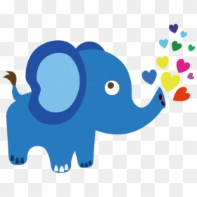 Indian Elephant Clip Art - Clipart Cute Cartoon Elephant Png, Transparent Png - cartoon elephant png