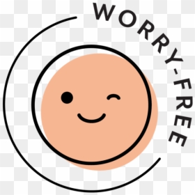 Stamp Worry Free 2 - Circle, HD Png Download - wink face png