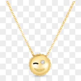 Roberto Coin Wink Emoji Pendant With Diamonds - Pendant, HD Png Download - wink face png
