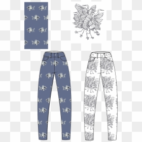 Drawn Jeans Cool Painted - Jeans Illustration Design, HD Png Download - painted x png