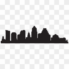 Austin Tx Skyline Outline Png Download - Austin Texas Skyline Silhouette Png, Transparent Png - austin skyline silhouette png