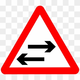 Triangle,area,text - Road Sign Speed Bump, HD Png Download - traffic signs png