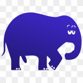 Elephant Picture Cartoon - Elefante Azul Dibujos Animados, HD Png Download - cartoon elephant png