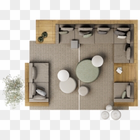 Outdoor Sofa Top View, HD Png Download - side table png