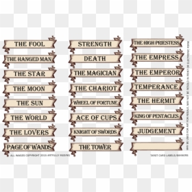 Tarot Card Png Template, Transparent Png - tarot cards png