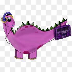 Dinodancer Music Dance Magnetophone Illustration Kids - Cartoon, HD Png Download - baby dinosaur png