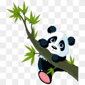 Giant Wall Sticker Decal Panda Red Clipart - Panda Climbing Clipart, HD Png Download - panda bear png