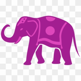 Indian Elephant Silhouette Clip Art - Indian Elephant Silhouette, HD Png Download - indian elephant png