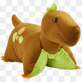 Brown Dinosaur Pillow Pet - Dinosaur Pillow Pet, HD Png Download - baby dinosaur png