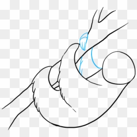 How To Draw Sloth - Line Art, HD Png Download - sloth face png
