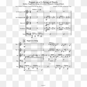 Air On Ag String Bb Trumpet Score, HD Png Download - puppet strings png