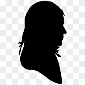 Man Silhouette With Hair Whip, HD Png Download - hair silhouette png